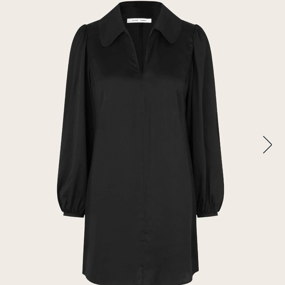 SAMSOE SAMSOE LONG‎ SLEEVE V-NECK MARGOT SHIFT DRESS Size XS Collared
